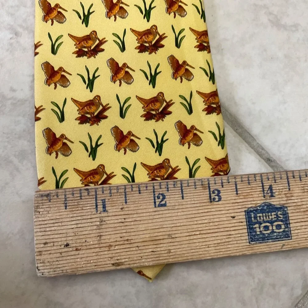 POLO BY RALPH LAUREN Document No 49  Silk Tie Bird Print Hand made